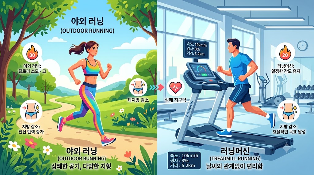 러닝머신 vs 야외 러닝